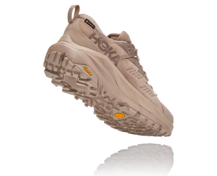 Trail Shoes Womens - Hoka One One Kaha Low GORE-TEX - Beige - GHUEIRP-80